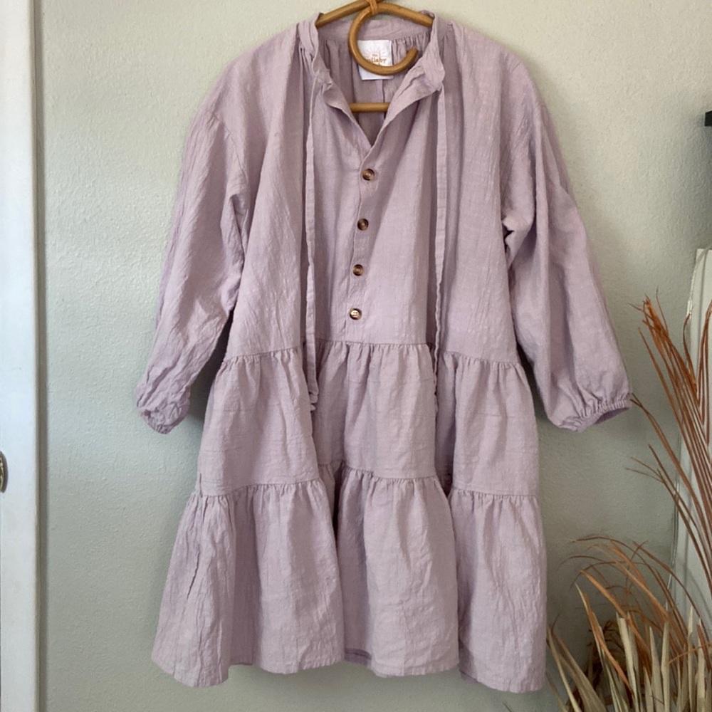 The Lullaby Club Avalon smock dress Lavender XS